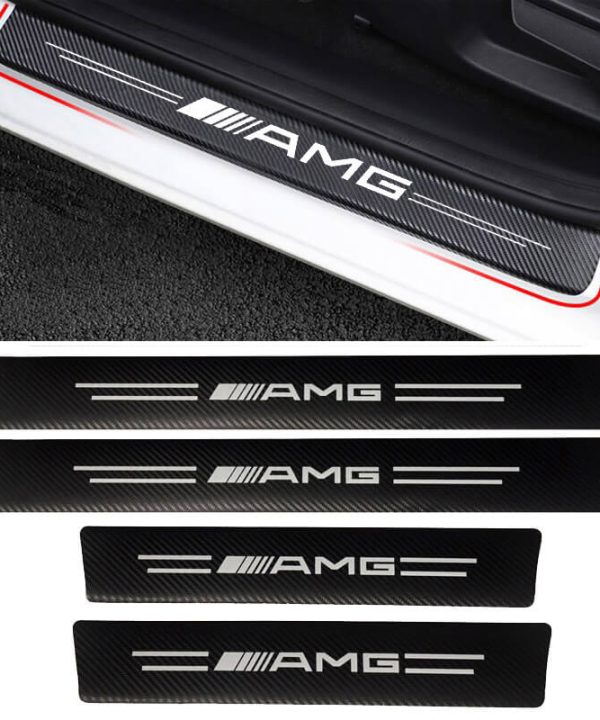 Kimpiris - Διακοσμητικά Εσωτερικά Μασπιέ Πόρτας Carbon Look Amg Αυτοκόλλητα 4 Τεμάχια