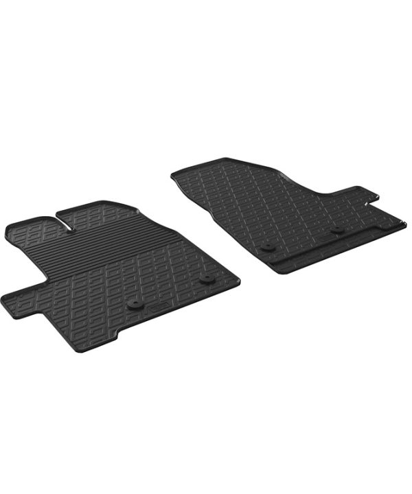Kimpiris - Πατάκια Αυτοκινήτου Gledring 0895 Ford Transit Custom Furgon / Kombi Furgon / Kombi Facelift Χειροκίνητο 2018- Μαύρο 2 Τεμάχια