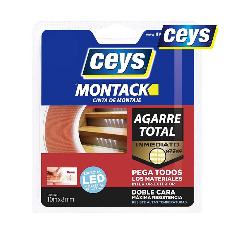 Kimpiris - Ταινία Διπλής Όψεως Ceys Montack Total Grip 8mm x 10m 1 Τεμάχιο