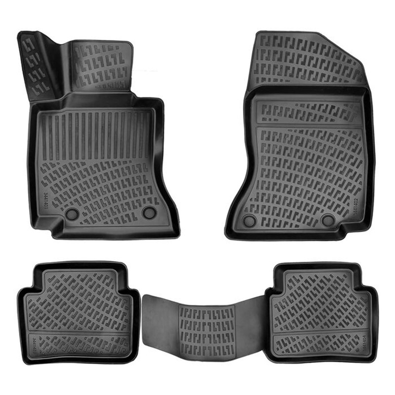 Kimpiris - Πατάκια Σκαφάκια 3D Από Λάστιχο TPE Για Mercedes C-Class W206 2021+ Rizline 4 Τεμάχια Μαύρα
