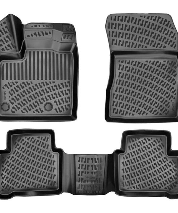 Kimpiris - Πατάκια Σκαφάκια 3D Από Λάστιχο TPE Για Nissan Qashqai J12 2021+ Rizline 4 Τεμάχια Μαύρα