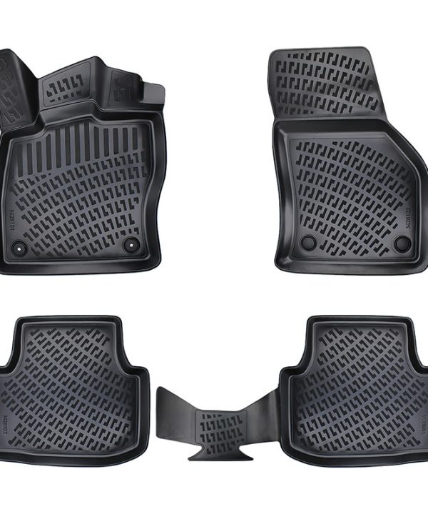Kimpiris - Πατάκια Σκαφάκια 3D Από Λάστιχο TPE Για Seat Leon 4 (KL1/KL8) 2020+ Χειροκίνητο  / Cupra Formentor 2021+ Rizline 4 Τεμάχια Μαύρα