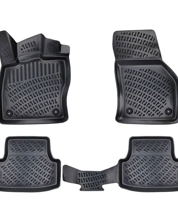 Kimpiris - Πατάκια Σκαφάκια 3D Από Λάστιχο TPE Για VW Golf VIII (8) 2019+ Χειροκίνητο Rizline 4 Τεμάχια Μαύρα