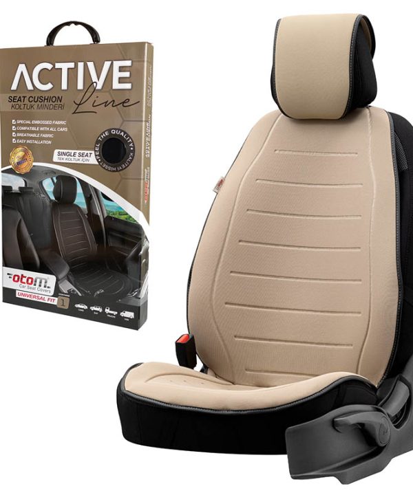 Kimpiris - Πλατοκάθισμα Αυτοκινήτου Otom Active Line Ύφασμα Lacoste Ανάγλυφο Μπεζ ACTL-103 1 Τεμάχιο