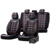 Kimpiris - Καλύμματα Αυτοκινήτου Otom GTI Sports Design Universal Jacquard / Lacost / Δερματίνη Σετ Εμπρός / Πίσω 11 Τεμαχίων Μαύρο - Κόκκινο GTI-801