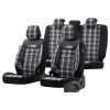 Kimpiris - Καλύμματα Αυτοκινήτου Otom GTI Sports Design Universal Jacquard / Lacost / Δερματίνη Σετ Εμπρός / Πίσω 11 Τεμαχίων Μαύρο - Γκρι GTI-807