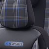Καλύμματα Αυτοκινήτου Otom GTI Sports Design Universal Jacquard / Lacost / Δερματίνη Σετ Εμπρός / Πίσω 11 Τεμαχίων Μαύρο - Μπλε GTI-803 - Image 2