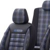 Καλύμματα Αυτοκινήτου Otom GTI Sports Design Universal Jacquard / Lacost / Δερματίνη Σετ Εμπρός / Πίσω 11 Τεμαχίων Μαύρο - Μπλε GTI-803 - Image 3