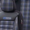 Καλύμματα Αυτοκινήτου Otom GTI Sports Design Universal Jacquard / Lacost / Δερματίνη Σετ Εμπρός / Πίσω 11 Τεμαχίων Μαύρο - Μπλε GTI-803 - Image 4