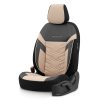Καλύμματα Αυτοκινήτου Otom Reflective Design Universal Jacquard / Rachel / Δερματίνη Σετ Εμπρός / Πίσω 11 Τεμαχίων Μαύρο - Μπεζ RFL-2605 - Image 2