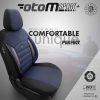 Καλύμματα Αυτοκινήτου Otom Sport Plus Design Universal Βαμβακερό Ύφασμα / Rachel / Δερματίνη Σετ Εμπρός / Πίσω 11 Τεμαχίων Μαύρο / Μπλε SPTPLS-104 - Image 4