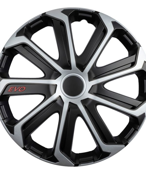 Kimpiris - Τάσια Τροχών Αυτοκινήτου 15" Evo 109757 Μαύρο-Ασημί 4 Τεμάχια 34406