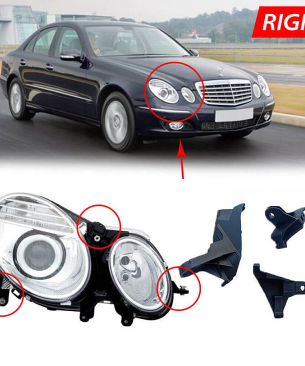 Kimpiris - Βάσεις Επισκευής Δεξιού Φαναριού Για Mercedes-Benz E-Class W211 02-09 3 Τεμάχια