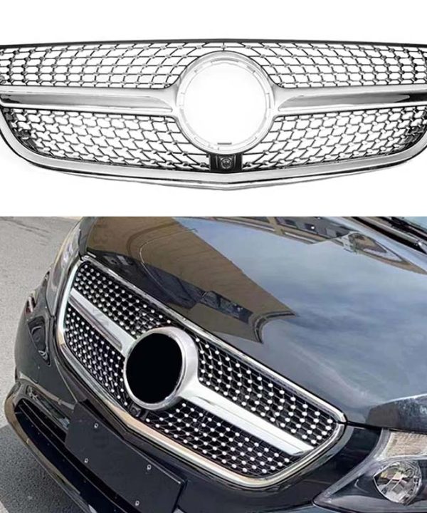 Kimpiris - Μάσκα Για Mercedes-Benz V-Class W447 15-19 Diamond Look Ασημί/Χρώμιο 1 Τεμάχιο