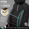 Καλύμματα Αυτοκινήτου Otom Limited Design Universal Jacquard / Lacost / Δερματίνη Σετ Εμπρός / Πίσω 11 Τεμαχίων Μαύρο Με Κόκκινες Ραφές LMT-101 - Image 4
