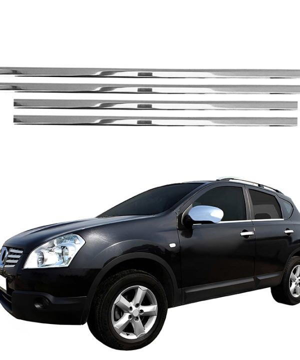Kimpiris - Διακοσμητικά Τριμ Παραθύρων Χρωμίου Για Nissan Qashqai 2007-2014 Σετ 4 Τεμάχια