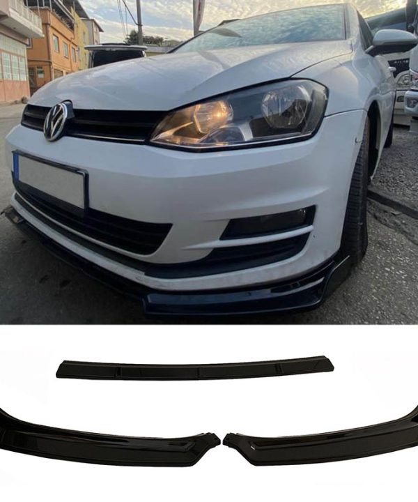 Kimpiris - Μπροστινό Spoiler Για VW Golf VII (7.5) 17-20 Standard Έκδοση Μαύρο Χρώμα Από Abs Πλαστικό 3 Τεμάχια