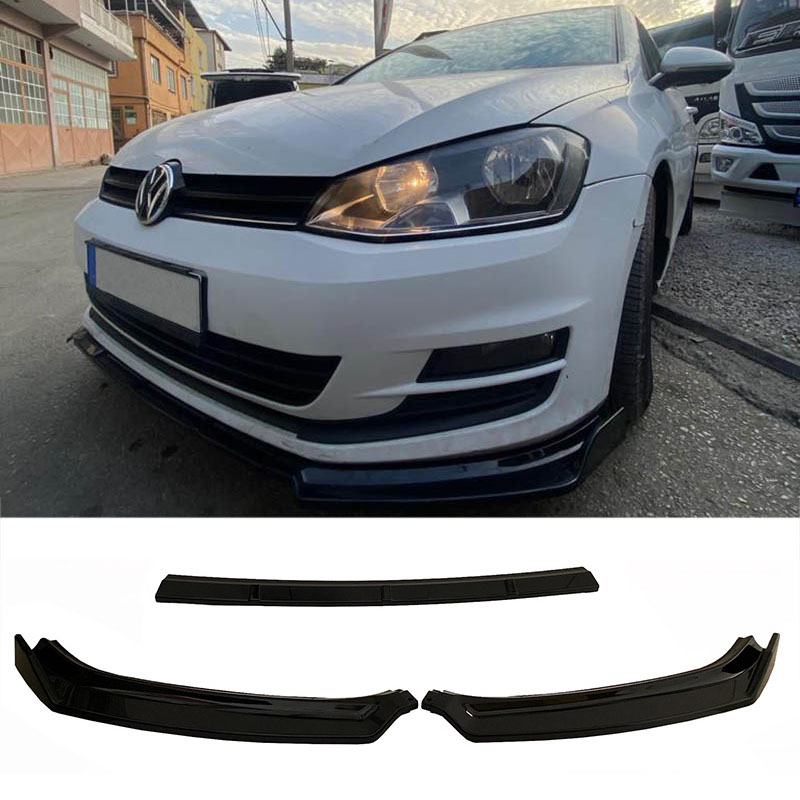 Kimpiris - Μπροστινό Spoiler Για VW Golf VII (7.5) 17-20 Standard Έκδοση Μαύρο Χρώμα Από Abs Πλαστικό 3 Τεμάχια