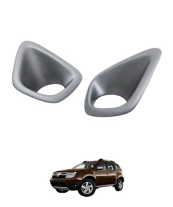 Kimpiris - Πλαίσια Προβολέα Εμπρός Πλαινά Για Dacia Duster 2018+ Ασημί Χρώμα 2 Τεμάχια