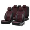 Kimpiris - Καλύμματα Αυτοκινήτου Otom Sport Plus Design Universal Βαμβακερό Ύφασμα / Rachel / Δερματίνη Σετ Εμπρός / Πίσω 11 Τεμαχίων Μαύρο Με Μπορντό SPTPLS-103