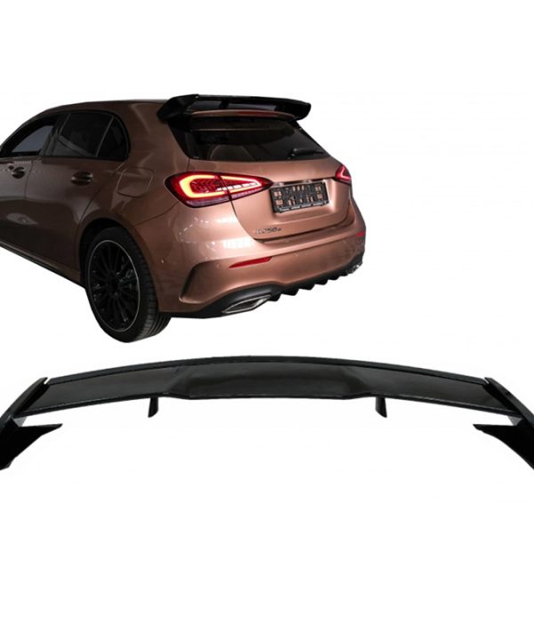 Kimpiris - Αεροτομή Οροφής Για Mercedes-Benz A-Class W177 18+ 5D Hatchback Amg A45 Look Γυαλιστερή Μαύρη Από Abs Πλαστικό