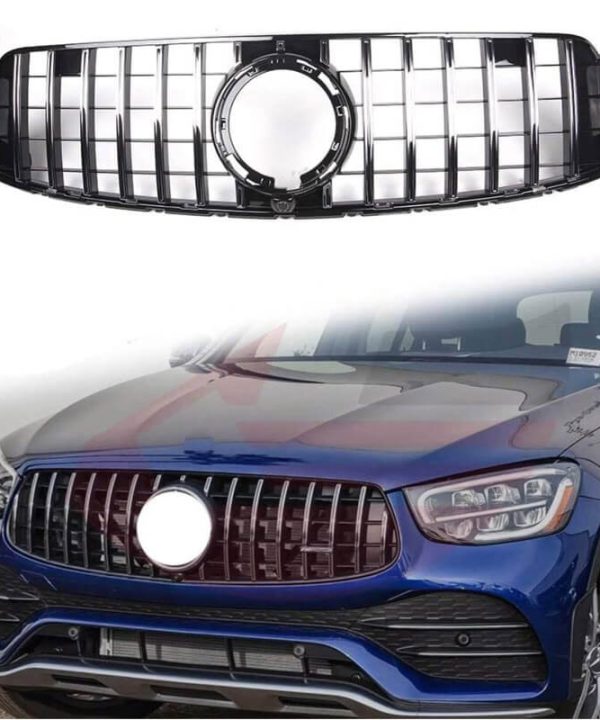Kimpiris - Μάσκα Για Mercedes-Benz GLC-Class X253 19+ Facelift Amg Line GTR Panamericana Design Μαύρο/Χρώμιο