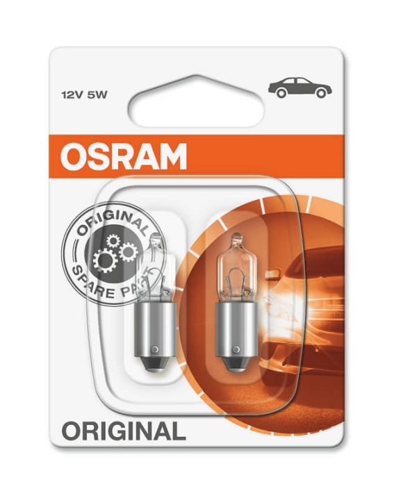 Kimpiris - Λάμπες Αλογόνου BA9S 12V 5w Osram Original 64111-02B 2 Τεμάχια