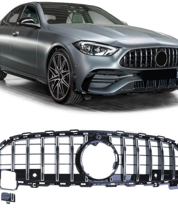 Kimpiris - Μάσκα Για Mercedes-Benz C-Class W206 21+ GT Amg Panamericana Look 360° Μαύρο/Χρώμιο 1 Τεμάχιο