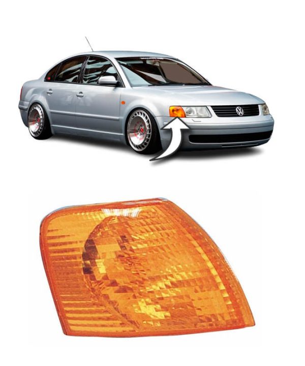 Alternative view of Μπροστινά Φλας Για Vw Passat 3B 96-00 Πορτοκαλί 2 Τεμάχια TYC