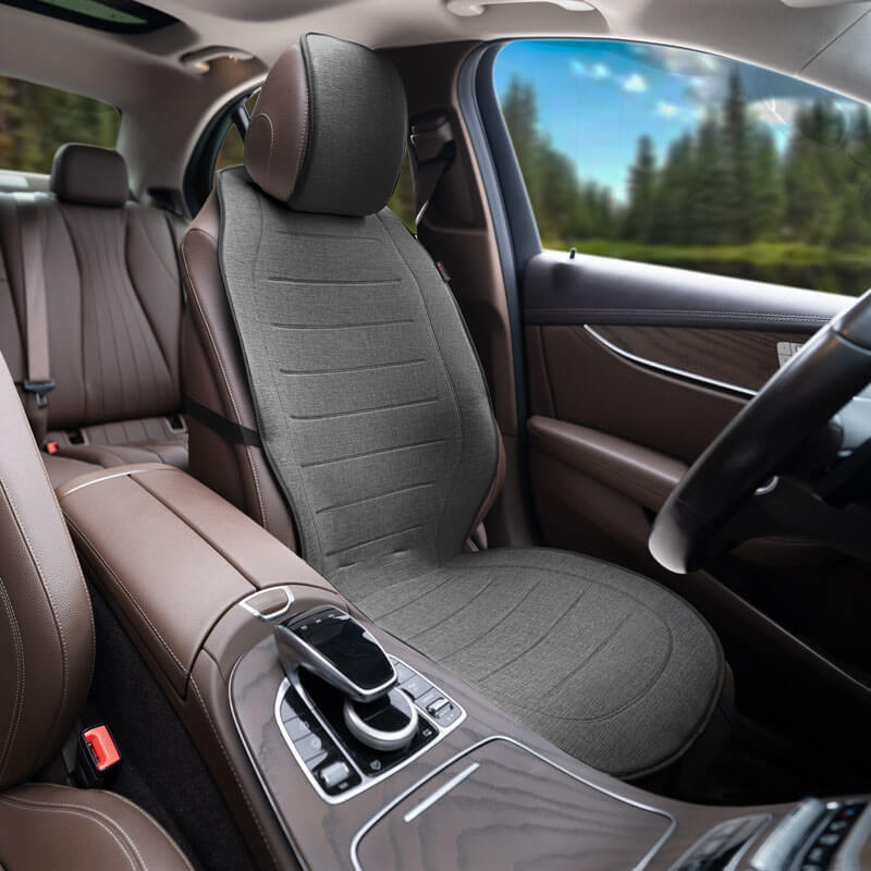 Πλατοκάθισμα Αυτοκινήτου Otom "Premium Linen" Από Λινό Ύφασμα Σκούρο Γκρι CFLN-102 1 Τεμάχιο - Image 4