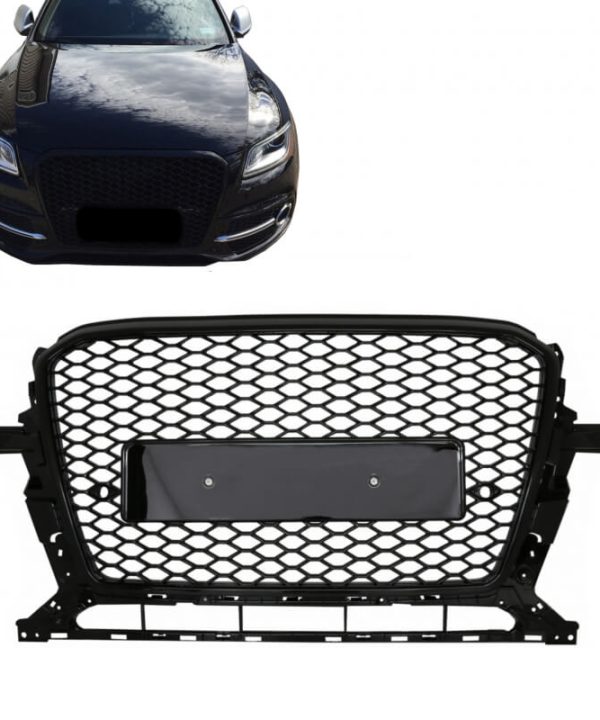 Kimpiris - Μάσκα Για Audi Q5 8R Facelift 12-15 RSQ5 Look Κυψελωτή Μαύρο Γυαλιστερό 1 Τεμάχιο