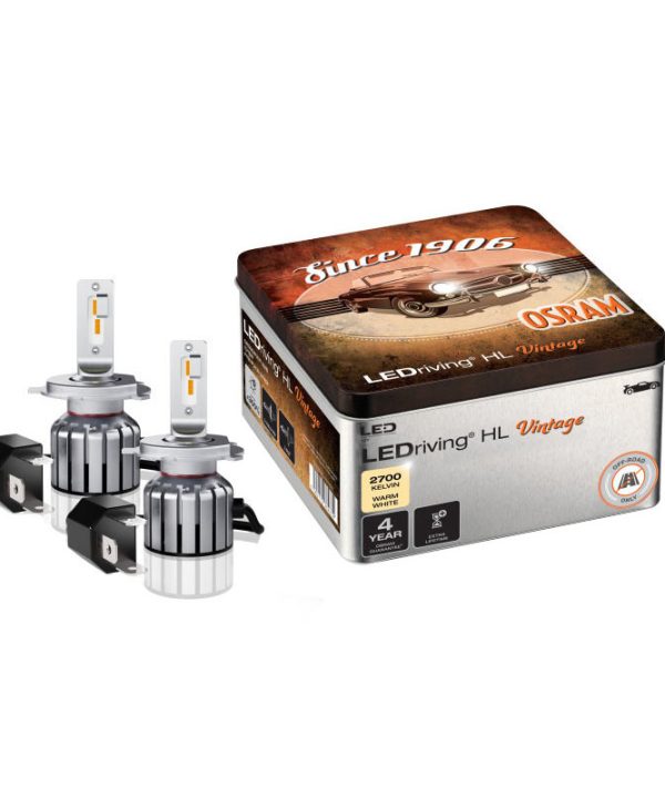 Kimpiris - Λάμπες Led H4/R2/H19 Osram 12Volt 14/14Watt LEDriving HL Vintage 2700k Κίτρινο Χρώμα 64193DWVNT-2MB 2 Τεμάχια