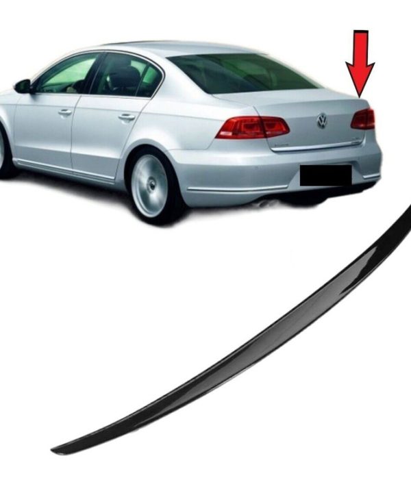 Kimpiris - Αεροτομή Πορτ Παγκάζ Για VW Passat B7 11-15 Oem V2 look Lipspoiler Από Abs Πλαστικό Γυαλιστερή Μαύρη