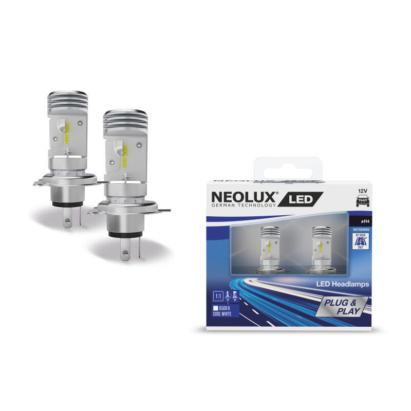 Λάμπες Led H4 P43T Neolux By Osram 12V 10W 6500k 2 Τεμάχια - Image 3