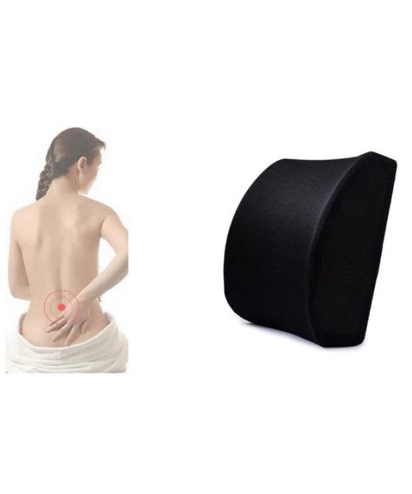 Alternative view of Ανατομικό / Ορθοπεδικό Μαξιλαράκι Μέσης Memory Foam 182735 32x31cm Μαύρο 1 τεμάχιο
