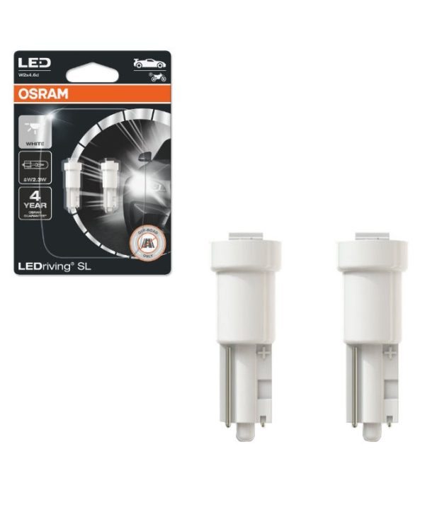 Kimpiris - Λάμπες Led T5 W2x4.6d 12Volt 0.25watt Λευκές 6000k Osram 2723DWP-02B 2 Τεμάχια