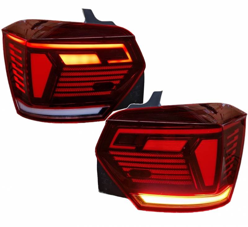 Kimpiris - Πισινά Φανάρια Set Για Vw Polo AW 2018+ Led R-Line Look Red/Crystal