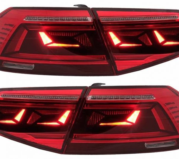Alternative view of Πισινά Φανάρια Set Για VW Passat B8 3G (2015-2019) Limousine Sequential Dynamic Φλας B8.5 Design Red/Crystal