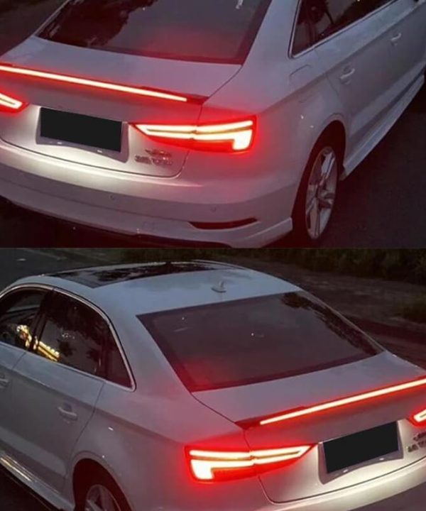 Alternative view of Αεροτομή Πορτ Παγκάζ Για Audi A3 8VS Sedan 12-20 GT Look Με Dynamic Led Flash/Stop Μαύρο Γυαλιστερό Από Abs Πλαστικό