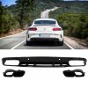 Kimpiris - Diffuser Πίσω Προφυλακτήρα Για Mercedes-Benz C-Class C205 Coupe 14-21 Amg 63 Look Με Μαύρες Μπούκες