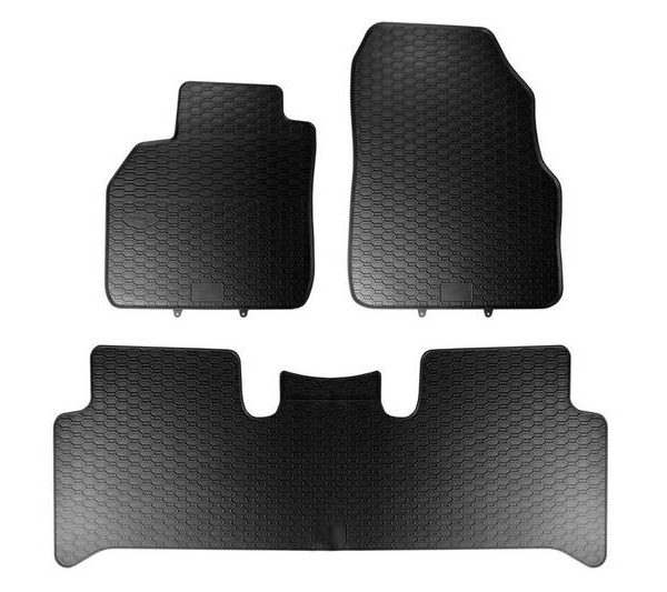 Kimpiris - Λαστιχένια Πατάκια Geyer & Hosaja Για Citroen Berlingo / Fiat Doblo / Peugeot Partner / Opel Combo 2018+ / Toyota Proace City 2019+ 3 Τεμάχια Μαύρα 918/3C
