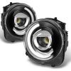 Μπροστινά Φανάρια Set Για Jeep Renegade 2014+ DRL Tube Lights Μαύρα H7 Manual Akkon - Image 2