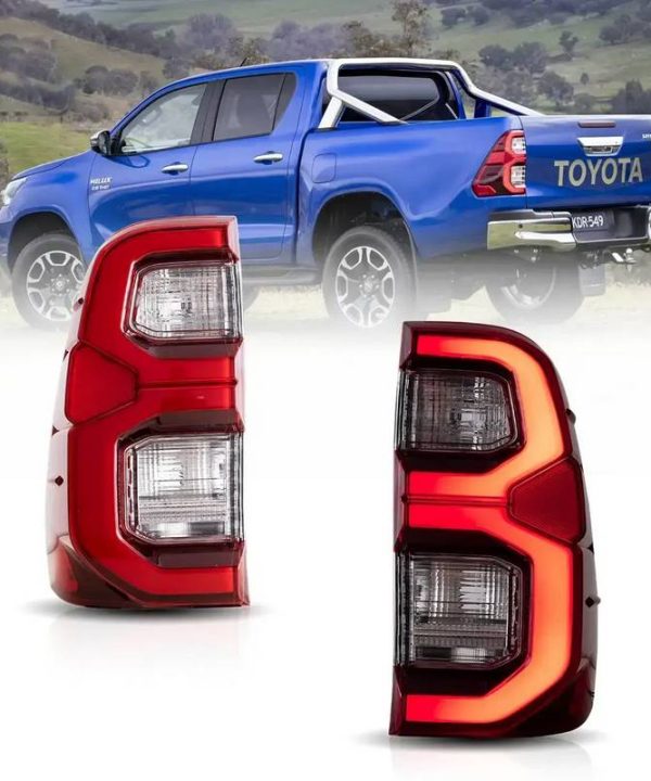 Kimpiris - Πισινά Φανάρια Set Για Toyota Hilux Revo 2015-2020 Led Bar Animation Κόκκινο/Clystal VLAND