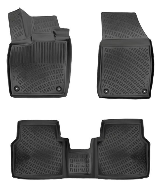 Kimpiris - Πατάκια Σκαφάκια 3D Από Λάστιχο TPE Για Audi Q4 E-Tron 2018+ Rizline 4 Τεμάχια Μαύρα