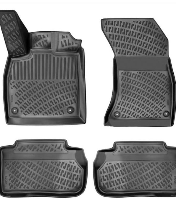Kimpiris - Πατάκια Σκαφάκια 3D Από Λάστιχο TPE Για Audi Q5 ΙΙ FΥ 2020+ Facelift Rizline 4 Τεμάχια Μαύρα