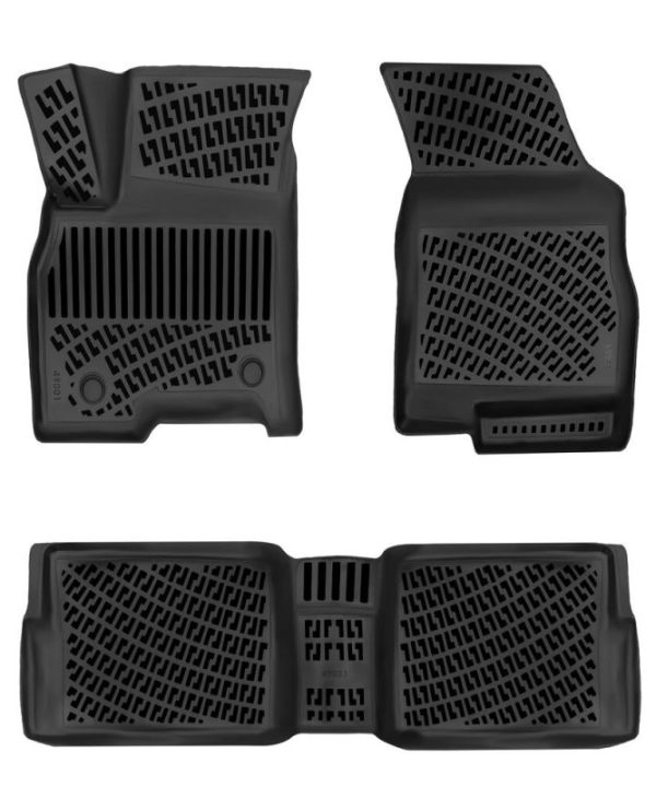 Kimpiris - Πατάκια Σκαφάκια 3D Από Λάστιχο TPE Για Chery Tiggo 7 Pro Max 2023-2025 Rizline 3 Τεμάχια Μαύρα