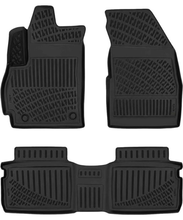 Kimpiris - Πατάκια Σκαφάκια 3D Από Λάστιχο TPE Για Chery Omoda 5 2022+ Rizline 3 Τεμάχια Μαύρα