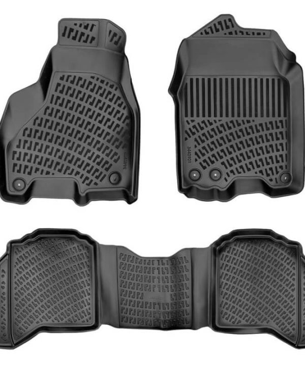 Kimpiris - Πατάκια Σκαφάκια 3D Από Λάστιχο TPE Για Dodge Ram Truck 1500 Crew Cab 2019+ Bucket Seating Rizline 4 Τεμάχια Μαύρα