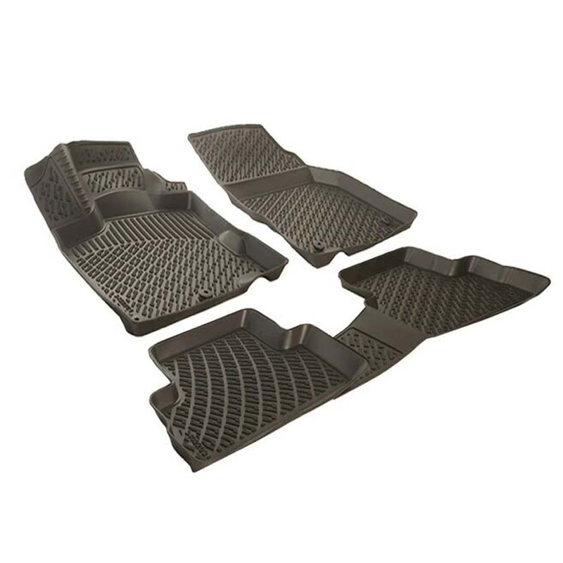 Kimpiris - Πατάκια Σκαφάκια 3D Από Λάστιχο TPE Για Dodge Ram Truck 1500 Crew Cab 2019+ Bench Seating Rizline 4 Τεμάχια Μαύρα