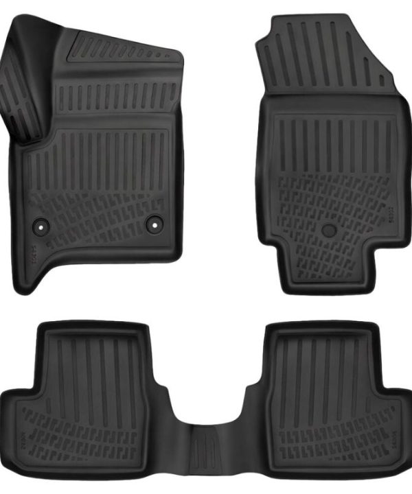 Kimpiris - Πατάκια Σκαφάκια 3D Από Λάστιχο TPE Για Fiat Grande Panda Mhev 2025- Rizline 4 Τεμάχια Μαύρα